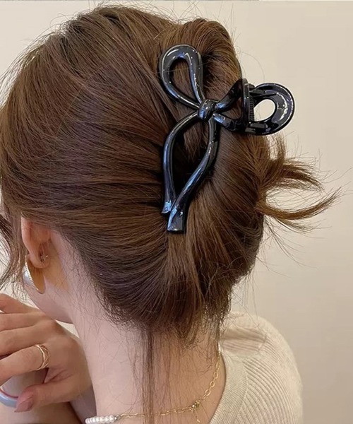 Miniministore（ミニミニストア）の「バンスクリップ ヘアクリップ 韓国風（バレッタ/ヘアクリップ・レディース・ベージュ/アイボリー/ブラウン/ブラック・FREE）」の2枚目の写真