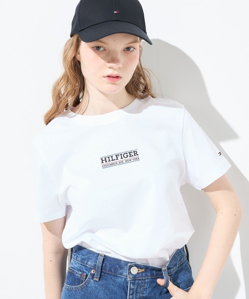 TOMMY HILFIGER(トミーヒルフィガー)の「スモールヒルフィガーTシャツ(Tシャツ/カットソー・メンズ・ホワイト/オレンジ/グリーン/ネイビー/ブラック・SMALL/MEDIUM/LARGE/X-LARGE)」の1枚目の写真