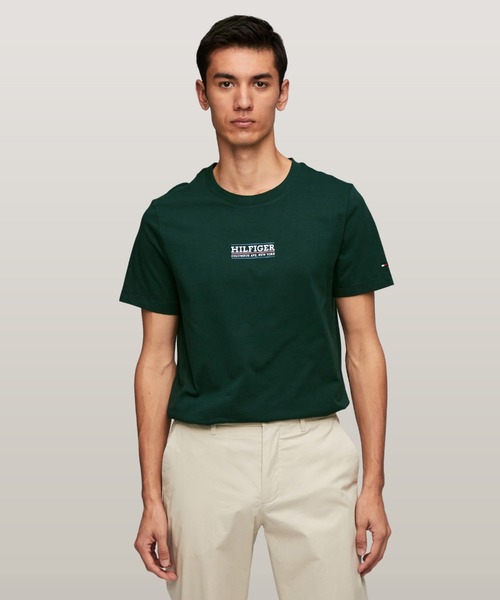 TOMMY HILFIGER(トミーヒルフィガー)の「スモールヒルフィガーTシャツ(Tシャツ/カットソー・メンズ・ホワイト/オレンジ/グリーン/ネイビー/ブラック・SMALL/MEDIUM/LARGE/X-LARGE)」の19枚目の写真