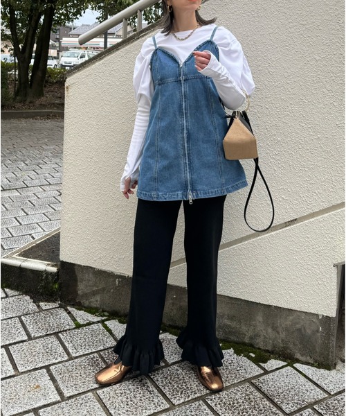 y/m by misato（イムバイミサト）の「裾フリルパンツ（その他パンツ・レディース・オフホワイト/グレー/ブラック・FREE）」の11枚目の写真