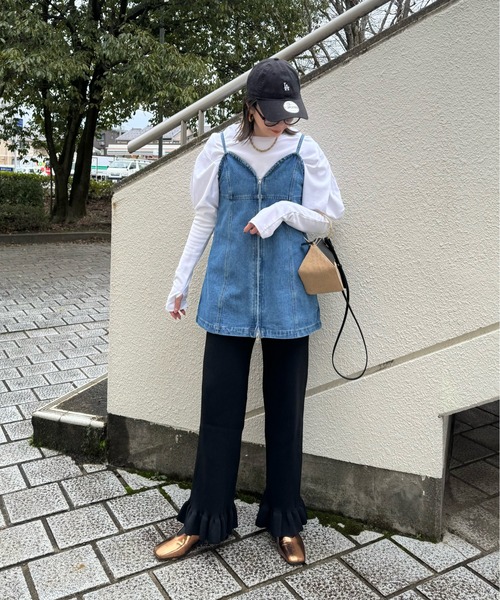 y/m by misato（イムバイミサト）の「裾フリルパンツ（その他パンツ・レディース・オフホワイト/グレー/ブラック・FREE）」の14枚目の写真