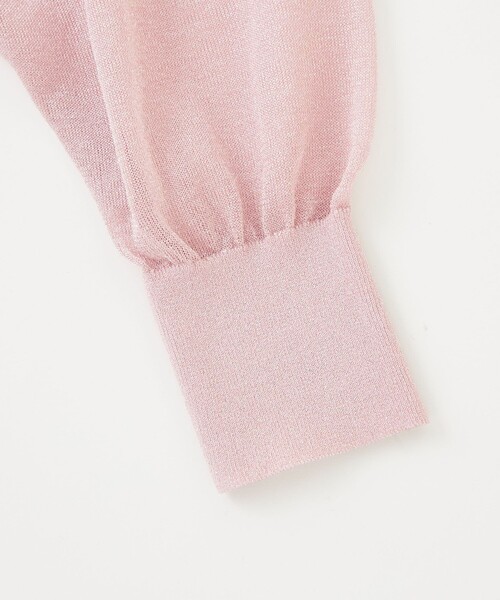 EMMEL REFINES(エメルリファインズ)の「<EMMEL REFINES>EM HW シアーラメ Vネック カーディガン(カーディガン/ボレロ・レディース・ライム/ライトグレー/ライトピンク/ブラック・FREE)」の21枚目の写真