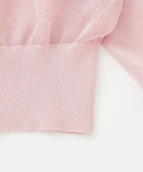 EMMEL REFINES(エメルリファインズ)の「<EMMEL REFINES>EM HW シアーラメ Vネック カーディガン(カーディガン/ボレロ・レディース・ライム/ライトグレー/ライトピンク/ブラック・FREE)」の22枚目の写真