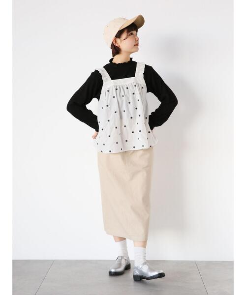 ehka sopo(エヘカソポ)の「袖くしゅくしゅハイネックカットソー(Tシャツ/カットソー・レディース・オフホワイト/サックスブルー/ブラック・F)」の15枚目の写真