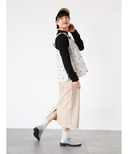 ehka sopo(エヘカソポ)の「袖くしゅくしゅハイネックカットソー(Tシャツ/カットソー・レディース・オフホワイト/サックスブルー/ブラック・F)」の16枚目の写真