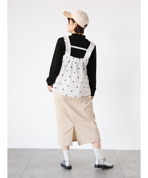 ehka sopo(エヘカソポ)の「袖くしゅくしゅハイネックカットソー(Tシャツ/カットソー・レディース・オフホワイト/サックスブルー/ブラック・F)」の17枚目の写真