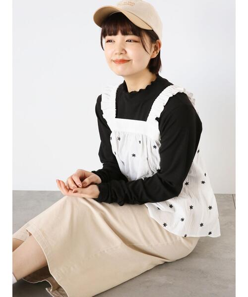 ehka sopo(エヘカソポ)の「袖くしゅくしゅハイネックカットソー(Tシャツ/カットソー・レディース・オフホワイト/サックスブルー/ブラック・F)」の18枚目の写真