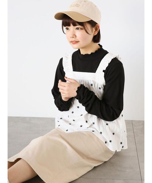 ehka sopo(エヘカソポ)の「袖くしゅくしゅハイネックカットソー(Tシャツ/カットソー・レディース・オフホワイト/サックスブルー/ブラック・F)」の19枚目の写真