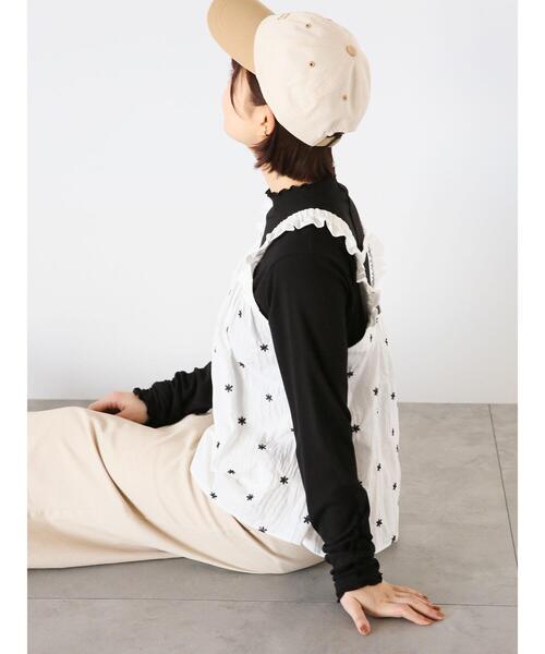 ehka sopo(エヘカソポ)の「袖くしゅくしゅハイネックカットソー(Tシャツ/カットソー・レディース・オフホワイト/サックスブルー/ブラック・F)」の20枚目の写真
