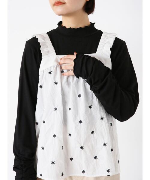 ehka sopo(エヘカソポ)の「袖くしゅくしゅハイネックカットソー(Tシャツ/カットソー・レディース・オフホワイト/サックスブルー/ブラック・F)」の22枚目の写真