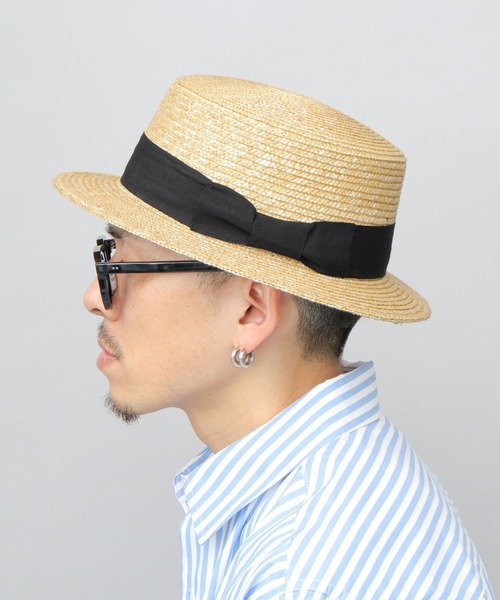 Ruben（ルーベン）の「麦わら カンカン帽（ハット・メンズ・ベージュ/グレー/ブラック/アイボリー・FREE）」の13枚目の写真