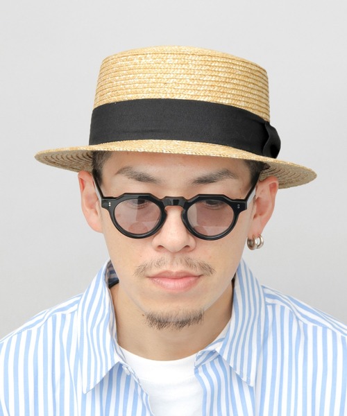 Ruben（ルーベン）の「麦わら カンカン帽（ハット・メンズ・ベージュ/グレー/ブラック/アイボリー・FREE）」の12枚目の写真