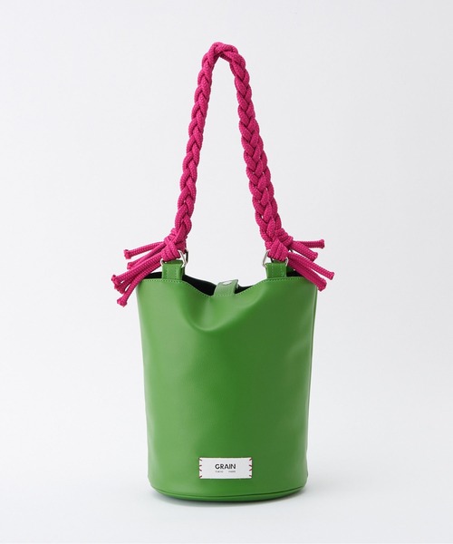 GRAIN(グレイン)の「【GRAIN/グレイン】三つ編みバケツトートバッグ(トートバッグ・レディース・グリーン/シルバー/ブラック・FREE)」の5枚目の写真