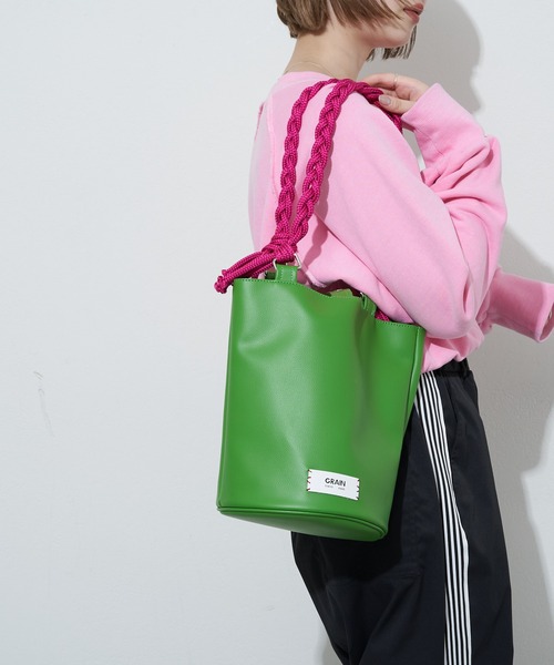 GRAIN(グレイン)の「【GRAIN/グレイン】三つ編みバケツトートバッグ(トートバッグ・レディース・グリーン/シルバー/ブラック・FREE)」の19枚目の写真