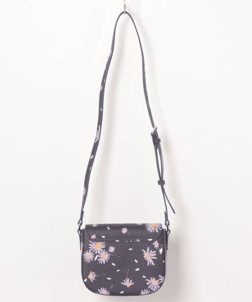 BENETTON (UNITED COLORS OF BENETTON)（ベネトンユナイテッドカラーズオブベネトン）の「メタルロゴ花柄総柄フェイクレザースモールショルダーバッグ（ショルダーバッグ・レディース・ネイビー/ラベンダー・FREE）」の3枚目の写真