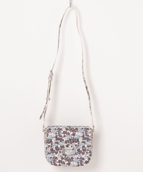 BENETTON (UNITED COLORS OF BENETTON)（ベネトンユナイテッドカラーズオブベネトン）の「メタルロゴ花柄総柄フェイクレザースモールショルダーバッグ（ショルダーバッグ・レディース・ネイビー/ラベンダー・FREE）」の16枚目の写真