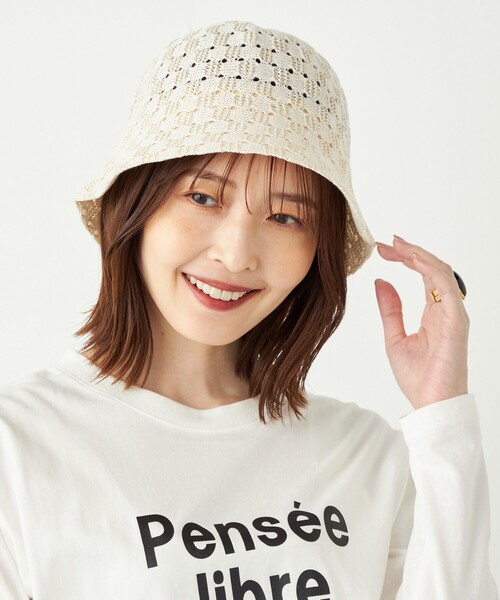 セール】SHIPS Colors:透かし クロシェ ハット（ハット）｜SHIPS