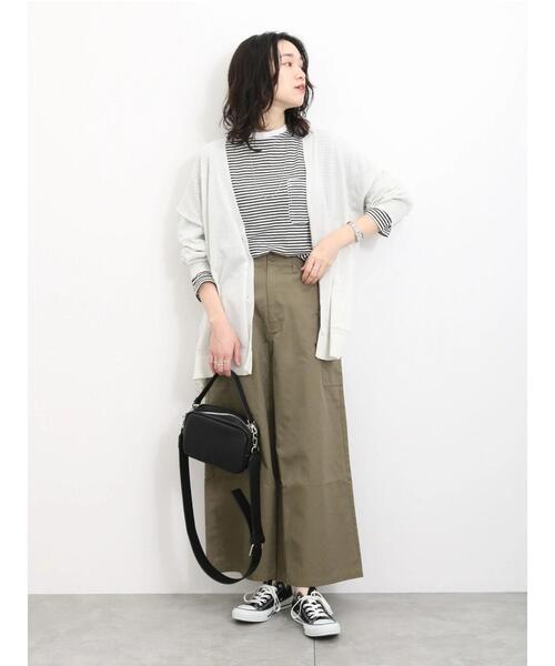 Samansa Mos2 blue（サマンサモスモスブルー）の「マルチスタイルVカーディガン（カーディガン/ボレロ・レディース・シルバーグレー/パープル/ミント/ベージュ/ブラック/オフホワイト/ブルー・L/M）」の11枚目の写真