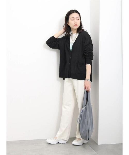 Samansa Mos2 blue（サマンサモスモスブルー）の「マルチスタイルVカーディガン（カーディガン/ボレロ・レディース・シルバーグレー/パープル/ミント/ベージュ/ブラック/オフホワイト/ブルー・L/M）」の14枚目の写真