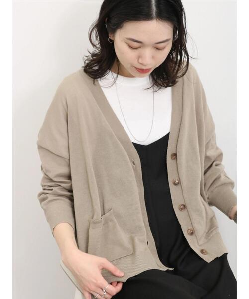 Samansa Mos2 blue（サマンサモスモスブルー）の「マルチスタイルVカーディガン（カーディガン/ボレロ・レディース・シルバーグレー/パープル/ミント/ベージュ/ブラック/オフホワイト/ブルー・L/M）」の15枚目の写真