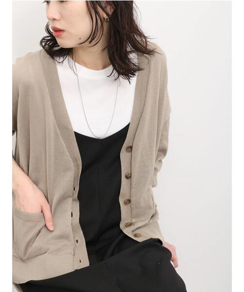 Samansa Mos2 blue（サマンサモスモスブルー）の「マルチスタイルVカーディガン（カーディガン/ボレロ・レディース・シルバーグレー/パープル/ミント/ベージュ/ブラック/オフホワイト/ブルー・L/M）」の16枚目の写真