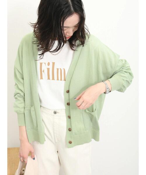 Samansa Mos2 blue（サマンサモスモスブルー）の「マルチスタイルVカーディガン（カーディガン/ボレロ・レディース・シルバーグレー/パープル/ミント/ベージュ/ブラック/オフホワイト/ブルー・L/M）」の19枚目の写真