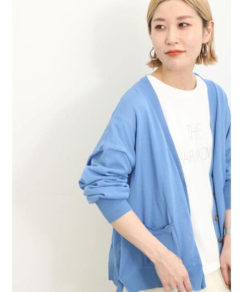 Samansa Mos2 blue（サマンサモスモスブルー）の「マルチスタイルVカーディガン（カーディガン/ボレロ・レディース・シルバーグレー/パープル/ミント/ベージュ/ブラック/オフホワイト/ブルー・L/M）」の21枚目の写真