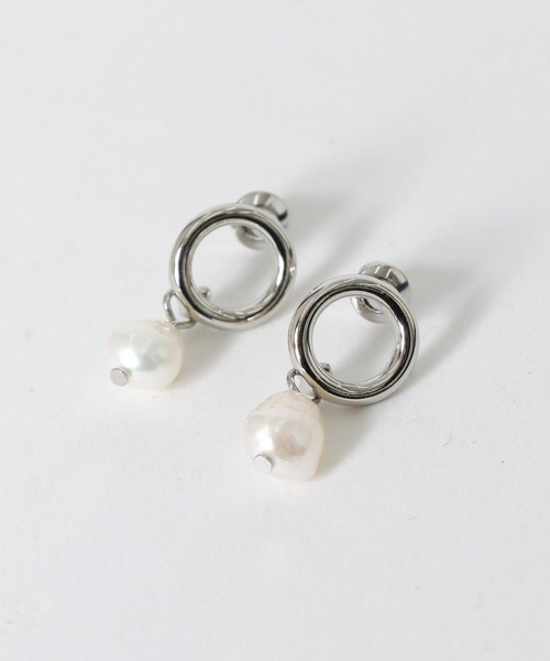 ジュエッテ　サークルピアス　淡水パール セール】淡水パールサークルピアス（ピアス（両耳用））｜Jines