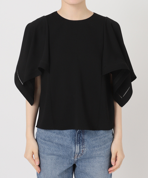 Noble（ノーブル）の「ラダーラインケープフレアブラウス