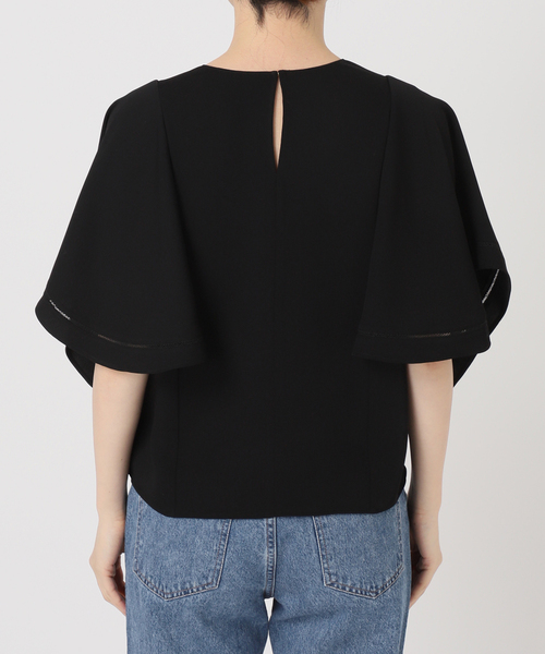 Noble（ノーブル）の「ラダーラインケープフレアブラウス（シャツ/ブラウス・レディース・ブラック/ホワイト系その他・FREE）」の13枚目の写真