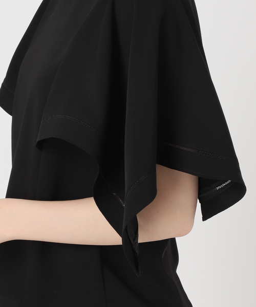 Noble（ノーブル）の「ラダーラインケープフレアブラウス（シャツ/ブラウス・レディース・ブラック/ホワイト系その他・FREE）」の17枚目の写真