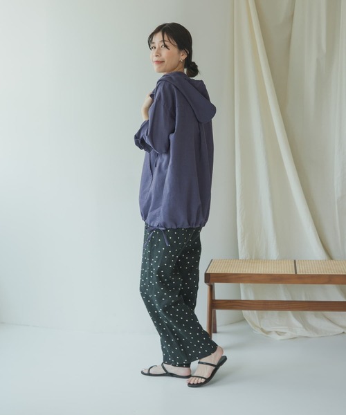 URBAN RESEARCH DOORS（アーバンリサーチドアーズ）の「ラミーコットンパーカー（パーカー・レディース・ネイビー/オフホワイト/ナチュラル・MEDIUM）」の17枚目の写真