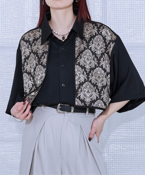 Ellno Loset(エルノロゼット)の「ジャガードフラシシャツ(シャツ/ブラウス・メンズ・ブルー系その他/ブラック/オフホワイト・LARGE/SMALL/MEDIUM)」の19枚目の写真
