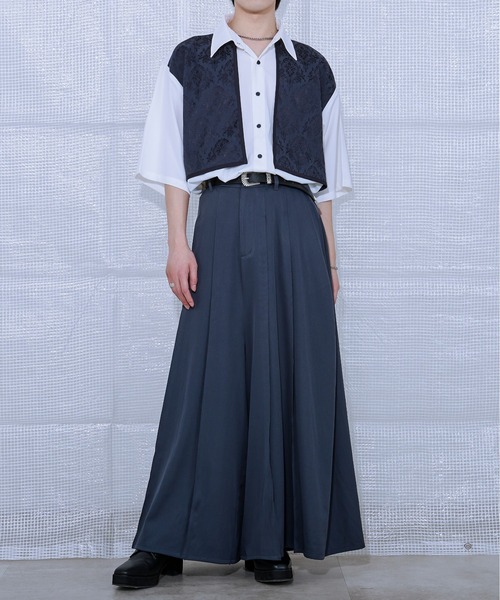 Ellno Loset(エルノロゼット)の「ジャガードフラシシャツ(シャツ/ブラウス・メンズ・ブルー系その他/ブラック/オフホワイト・LARGE/SMALL/MEDIUM)」の14枚目の写真