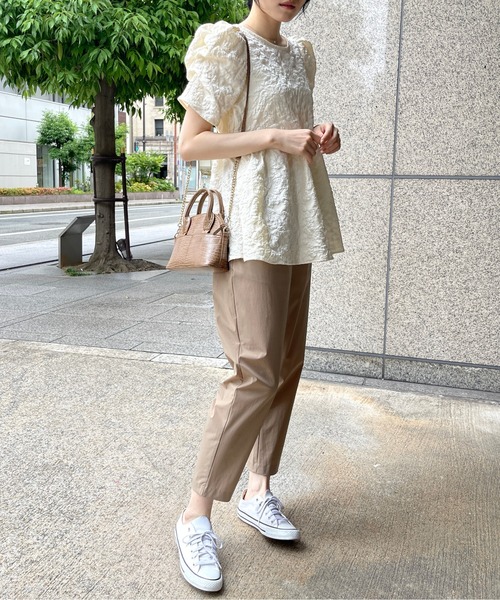 StyleSea(スタイルシー)の「【接触冷感・美脚・美シルエット】テーパードパンツ(その他パンツ・レディース・ベージュ/ブラック/モカ/テラコッタ・FREE)」の7枚目の写真