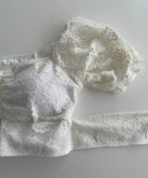 mellowneon（メロウネオン）の「2wayレース水着 / スイムウェア / 2点セット / スカート水着（水着・レディース・アイボリー/ブラック/ホワイト・FREE）」の9枚目の写真