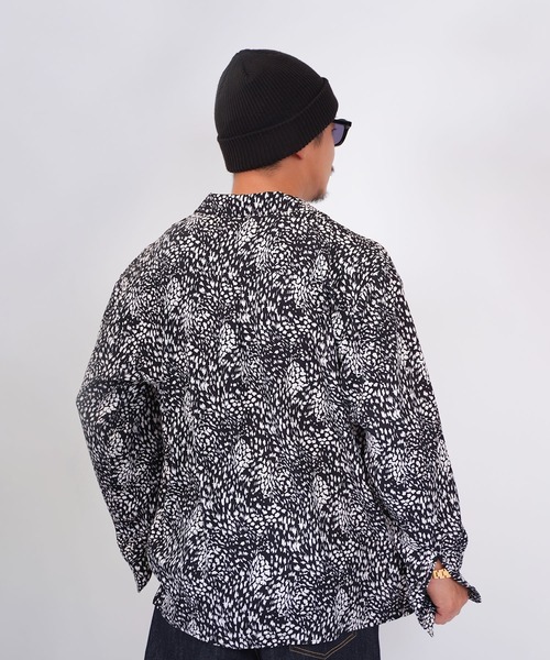 #Re:room(リルーム)の「レオパードオープンカラーロングスリーブシャツ(シャツ/ブラウス・メンズ・ホワイト/ブラック・M-L/S-M)」の8枚目の写真