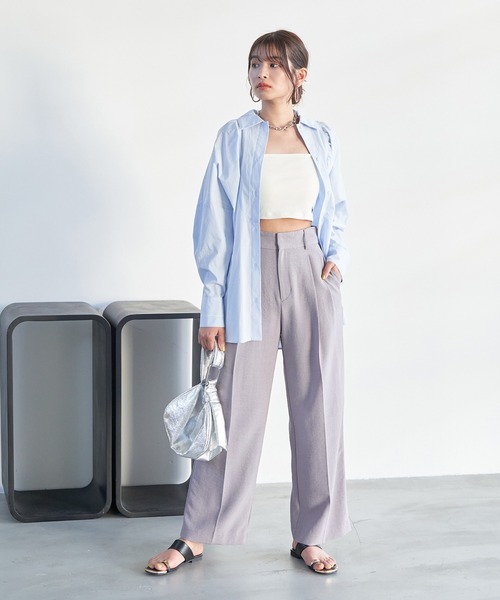 VIS（ビス）の「【洗える】モモンガビックシルエットシャツ（シャツ/ブラウス・レディース・クリーム/サックスブルー/ホワイト系その他・FREE）」の20枚目の写真