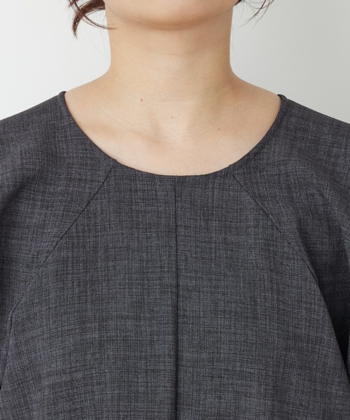 un dix cors（アンディコール）の「《オケージョン》シアー袖切替ワンピース（ドレス・レディース・チャコールグレー/ブラック・FREE）」の13枚目の写真