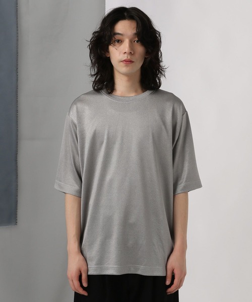 HARE（ハレ）の「ラメデザインポンチカット(HARE)（Tシャツ/カットソー・メンズ・グレー/ブラック・MEDIUM/SMALL）」の9枚目の写真