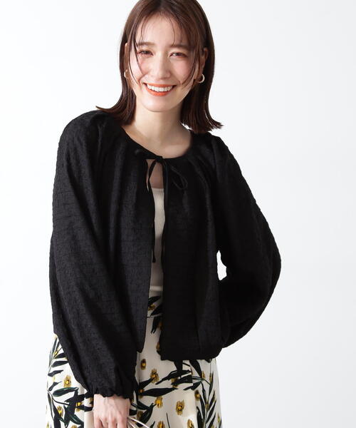 N.（N. Natural Beauty Basic）（エヌエヌナチュラルビューティーベーシック）の「◆フクレジャガード羽織ブラウス（シャツ/ブラウス・レディース・ブラック/ホワイト/ブルー・MEDIUM）」の15枚目の写真