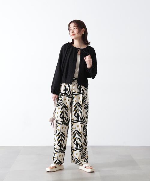 N.（N. Natural Beauty Basic）（エヌエヌナチュラルビューティーベーシック）の「◆フクレジャガード羽織ブラウス（シャツ/ブラウス・レディース・ブラック/ホワイト/ブルー・MEDIUM）」の18枚目の写真