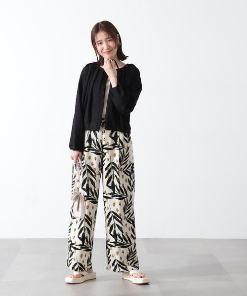 N.（N. Natural Beauty Basic）（エヌエヌナチュラルビューティーベーシック）の「◆フクレジャガード羽織ブラウス（シャツ/ブラウス・レディース・ブラック/ホワイト/ブルー・MEDIUM）」の19枚目の写真