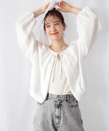 N.（N. Natural Beauty Basic） | ◆フクレジャガード羽織ブラウス(シャツ/ブラウス)