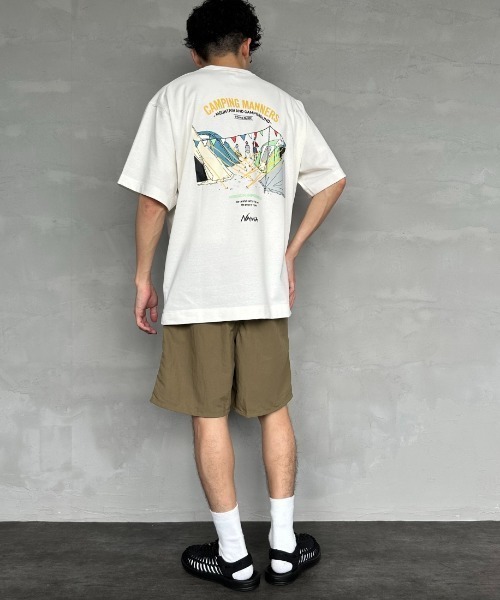 NANGA（ナンガ）の「【WEB限定】[NANGA/ナンガ] CAMPING MANNERS PEG&ROPE エコハイブリットプリントTシャツ（Tシャツ/カットソー・レディース・ブラック/ホワイト/キャメル・S/M/L/XL）」の12枚目の写真