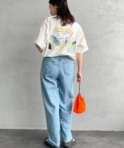 NANGA（ナンガ）の「【WEB限定】[NANGA/ナンガ] CAMPING MANNERS PEG&ROPE エコハイブリットプリントTシャツ（Tシャツ/カットソー・レディース・ブラック/ホワイト/キャメル・S/M/L/XL）」の22枚目の写真