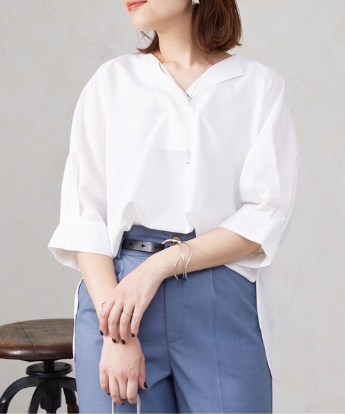 Chez toi（シェトワ）の「リネンタッチスキッパーブラウス（シャツ