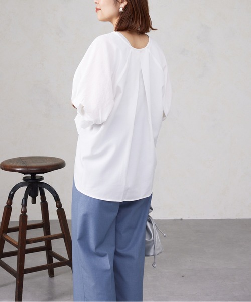 Chez toi（シェトワ）の「リネンタッチスキッパーブラウス（シャツ/ブラウス・レディース・ベージュ/ブラック/オリーブ/オフホワイト・FREE）」の11枚目の写真