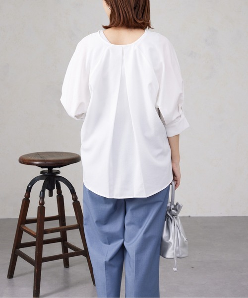 Chez toi（シェトワ）の「リネンタッチスキッパーブラウス（シャツ/ブラウス・レディース・ベージュ/ブラック/オリーブ/オフホワイト・FREE）」の12枚目の写真