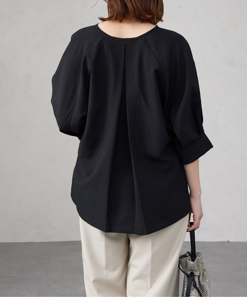 Chez toi（シェトワ）の「リネンタッチスキッパーブラウス（シャツ/ブラウス・レディース・ベージュ/ブラック/オリーブ/オフホワイト・FREE）」の18枚目の写真